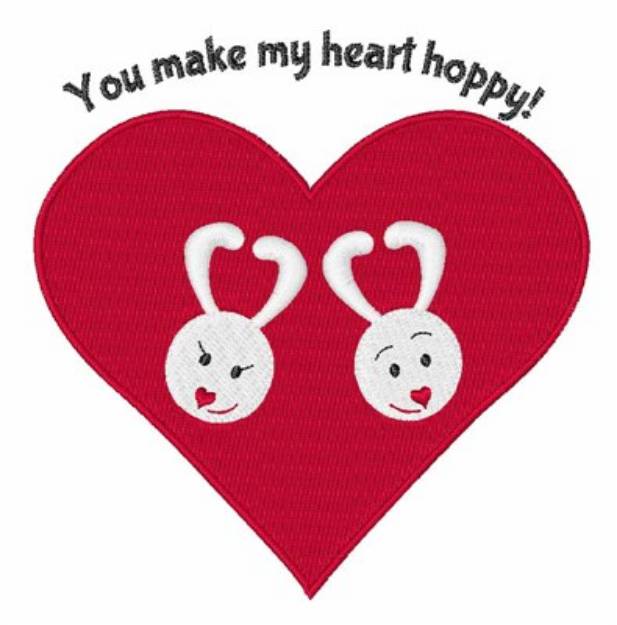 Picture of Hoppy Heart Machine Embroidery Design