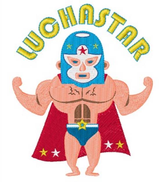 Picture of Luchstar Wrestler Machine Embroidery Design