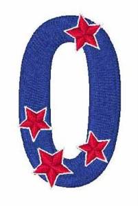 Picture of Patriotic Number 0 Machine Embroidery Design