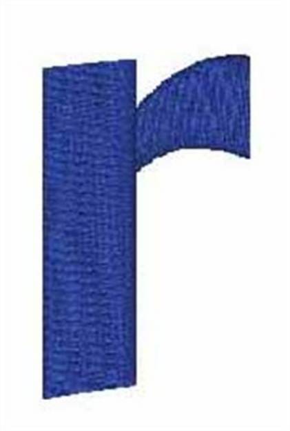 Picture of Patriotic Lower Case R Machine Embroidery Design