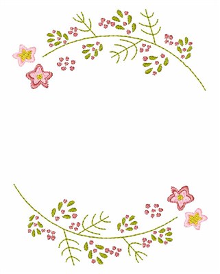 Floral Circle Machine Embroidery Design