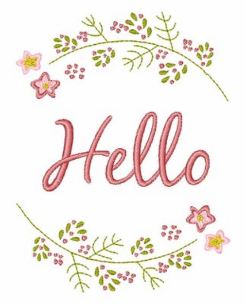 Picture of Hello Flowers Machine Embroidery Design