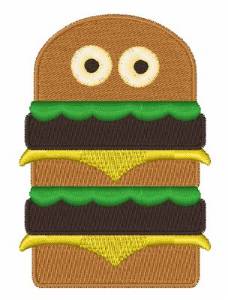 Picture of Silly Hamburger Machine Embroidery Design