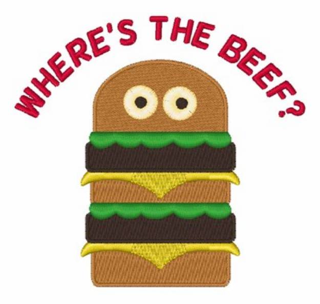 Picture of Wheres The Beef Machine Embroidery Design