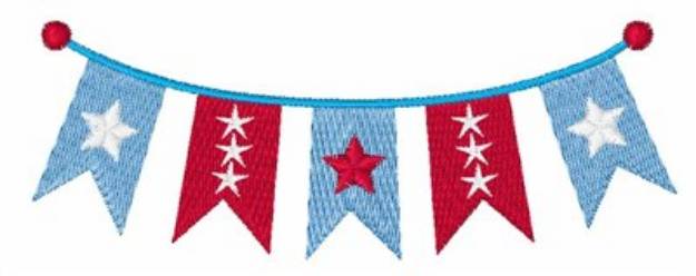 Picture of Patriotic Banner Machine Embroidery Design