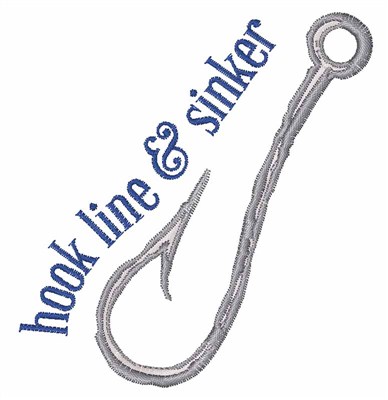 Hook Line & Sinker Machine Embroidery Design