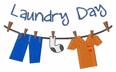 Laundry Day Machine Embroidery Design
