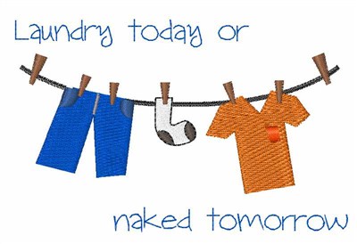 Laundry Today Machine Embroidery Design