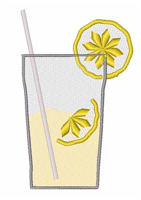 Lemonade Glass Machine Embroidery Design