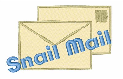 Snail Mail Machine Embroidery Design