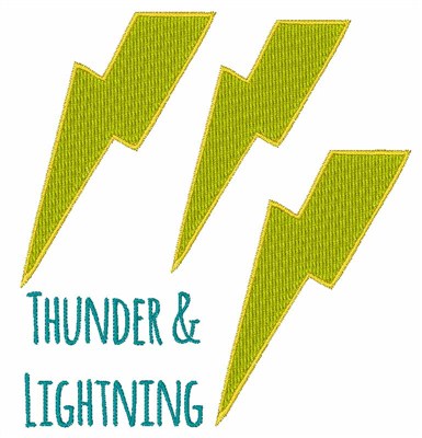 Thunder & Lightning Machine Embroidery Design