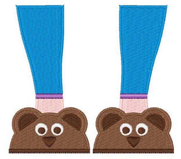 Picture of Bear Slippers Machine Embroidery Design
