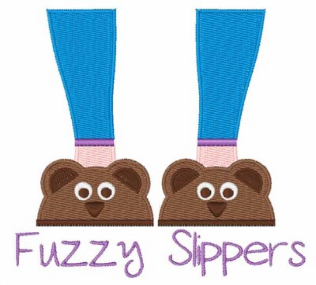 Picture of Fuzzy Slippers Machine Embroidery Design