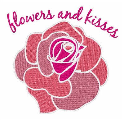 Flowers And Kisses Machine Embroidery Design