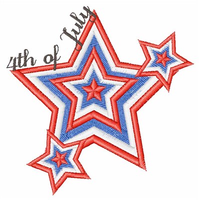 4th Of July Machine Embroidery Design