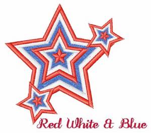 Picture of Red White And Blue Machine Embroidery Design