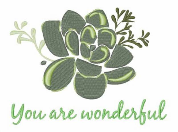 Picture of You Are Wonderful Machine Embroidery Design