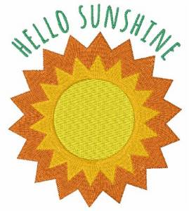 Picture of Hello Sunshine Machine Embroidery Design