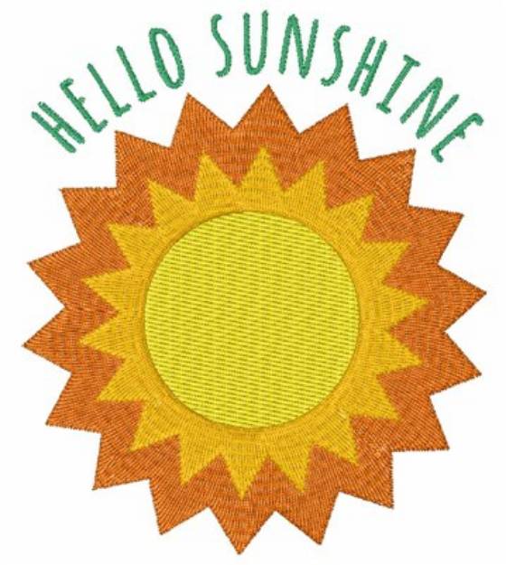 Picture of Hello Sunshine Machine Embroidery Design
