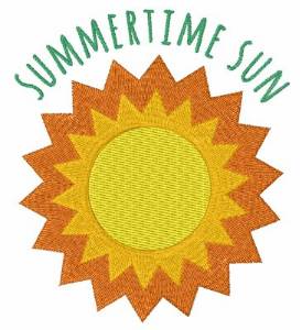 Picture of Summertime Sun Machine Embroidery Design