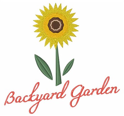 Backyard Garden Machine Embroidery Design