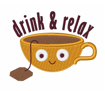 Drink & Relax Machine Embroidery Design