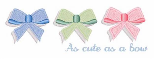 Picture of Cute As A Bow Machine Embroidery Design