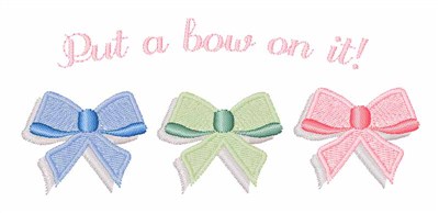 Put Bow On It Machine Embroidery Design