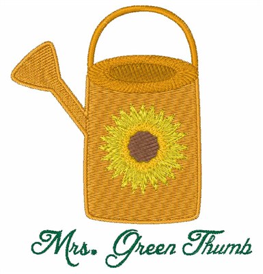 Mrs Green Thumb Machine Embroidery Design