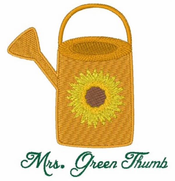Picture of Mrs Green Thumb Machine Embroidery Design