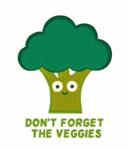 Picture of Dont Forget Veggies Machine Embroidery Design