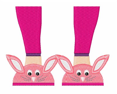 Bunny Slippers Machine Embroidery Design