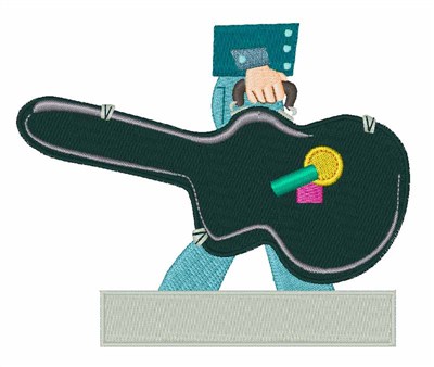 Man With Guitar Machine Embroidery Design