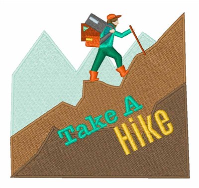 Take A Hike Machine Embroidery Design
