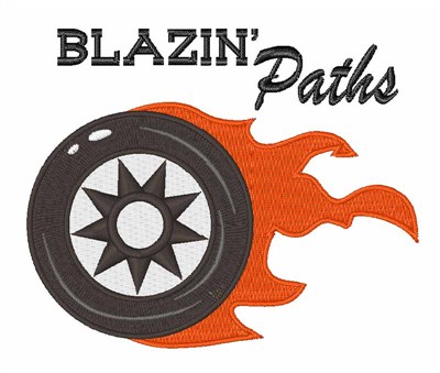Blazin Paths Machine Embroidery Design