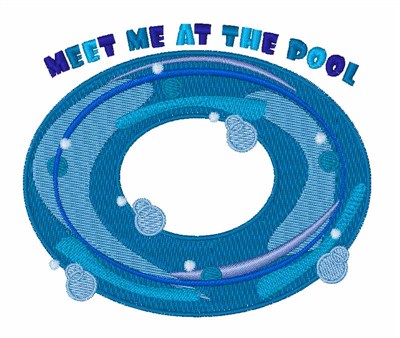 Meet At Pool Machine Embroidery Design