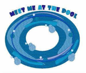 Picture of Meet At Pool Machine Embroidery Design