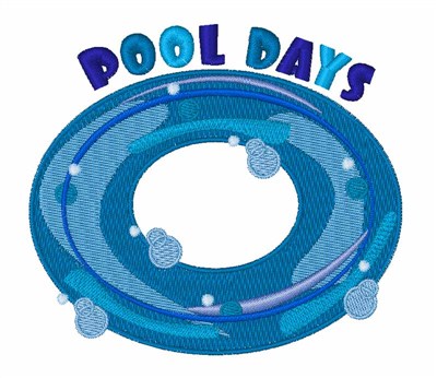 Pool Days Machine Embroidery Design