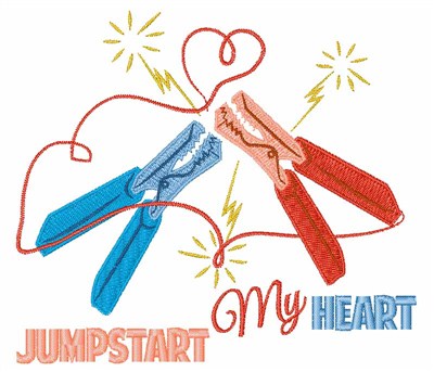 Jumpstart My Heart Machine Embroidery Design