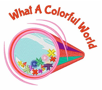 Colorful World Machine Embroidery Design