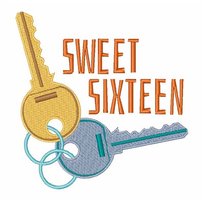 Sweet Sixteen Machine Embroidery Design