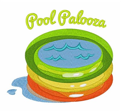 Pool Palooza Machine Embroidery Design