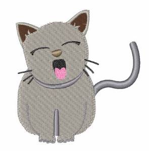 Picture of Sleepy Cat Machine Embroidery Design