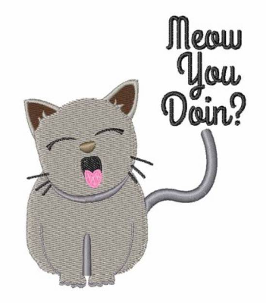 Picture of Meow Your Doin? Machine Embroidery Design