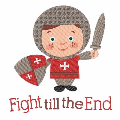 Fight Till End Machine Embroidery Design