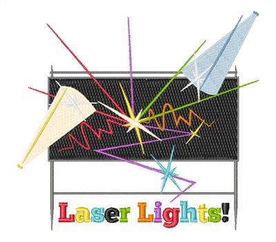 Laser Lights Machine Embroidery Design