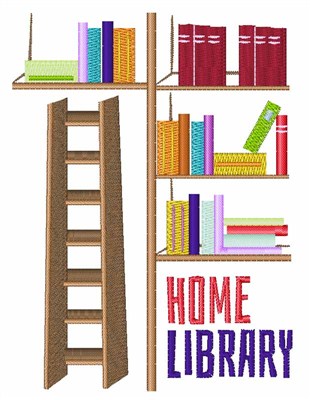 Home Library Machine Embroidery Design