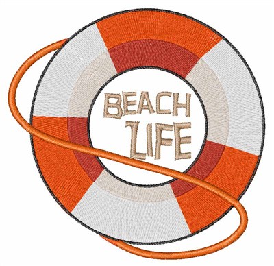 Beach Life Machine Embroidery Design