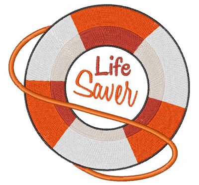 Life Saver Machine Embroidery Design