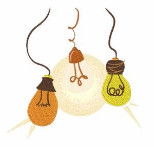 Picture of Light Bulbs Machine Embroidery Design